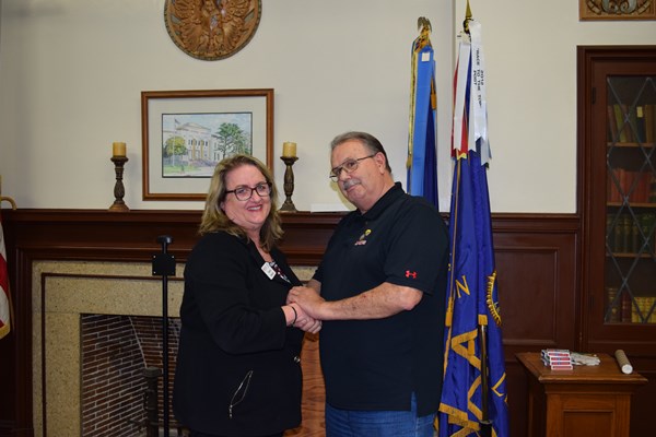 Ceremony for CA VVA Chapter 400 Vietnam veterans by members of the CA Chief Solano Chapter NSDAR.